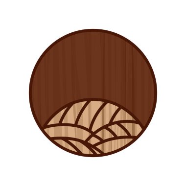 Ağaç oyma tarzı dairesel mini hanafuda Hazuki ağustos ayının artıkları.