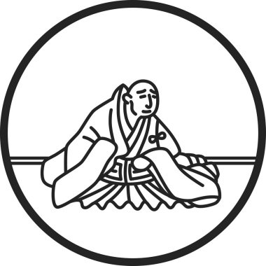 Çizgi çizimi basit Hyakunin Isshu Kisen Hoshi