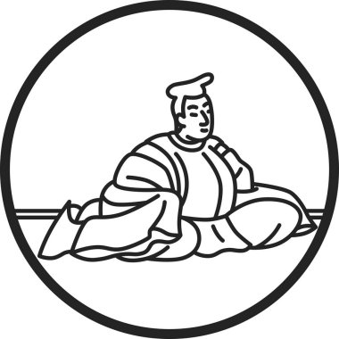 Çizgi çizimi basit Hyakunin Isshu Chisato Oe
