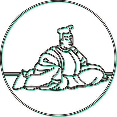 Renkli Gölge Dairesel Hyakunin Isshu Chisato Oe