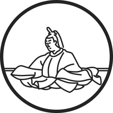 Çizgi çizimi basit Hyakunin Isshu Sugaya
