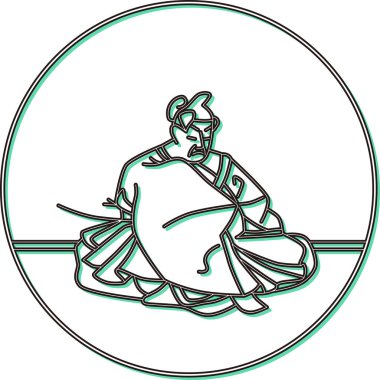 Renkli dairesel Hyakunin Isshu Tadashi Mibu