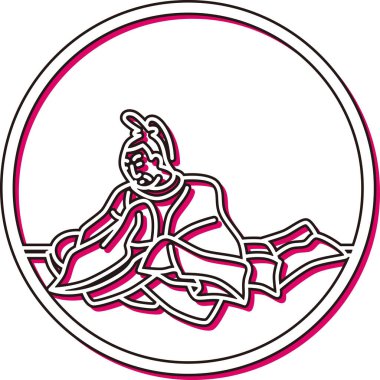 Renk Gölgesi Dairesel Basit Hyakunin Isshu Kiyohara Fukayaochi
