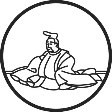 Çizgi çizimi basit Hyakunin Isshu Motosuke Kiyohara