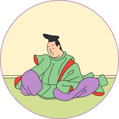 Yoshitada Sone 'dan Renkli dairesel Hyakunin Isshu