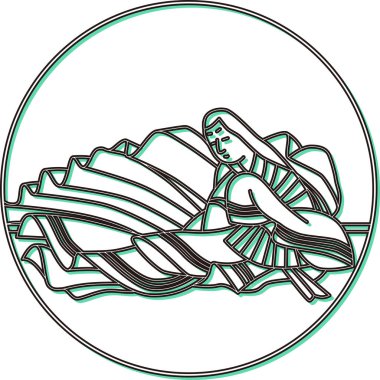 Renk Gölgesi Dairesel Hyakunin Isshu Udaisho Michitsunabo