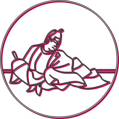 Renkli Gölge Hyakunin Isshu Gon Chunagon Sadayori