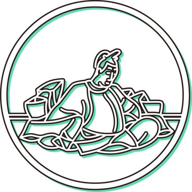 Renk Gölgesi Dairesel Basit Hyakunin Isshu Sanjoin