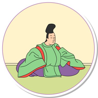 Etiket benzeri dairesel Hyakunin Isshu - İkinci derece Ietaka