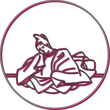 Renkli Gölge Dairesel Hyakunin Isshu Gotobain