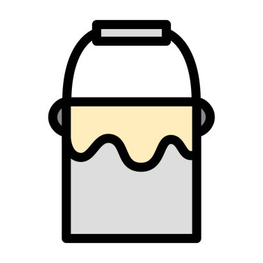 Renkli iş aracı simgesi kova boyası