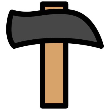 Color Work tool single item icon, hammer clipart