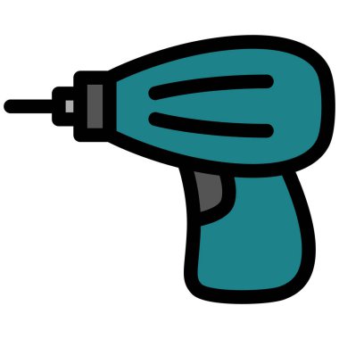 Renk Çalışma Aracı Tek öge simgesi elektrikli matkap