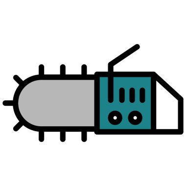 Renk Çalışma Aracı Tek öge simgesi elektrikli testere
