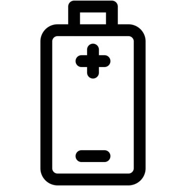 Afet önleme pili için gerekli ögelerin tek satır çizimi simgeleri