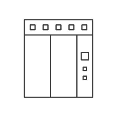 Çizim İstasyonu ilgili simge illüstrasyon asansörü