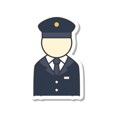 Çıkartma İstasyonu ilgili simge illüstrasyon personeli