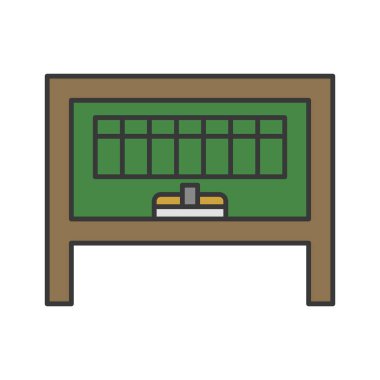 Renk İstasyonu ilgili simge illüstrasyon panosu