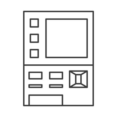 Satır çizimi İstasyonu ilgili simge illüstrasyon bilet otomatı