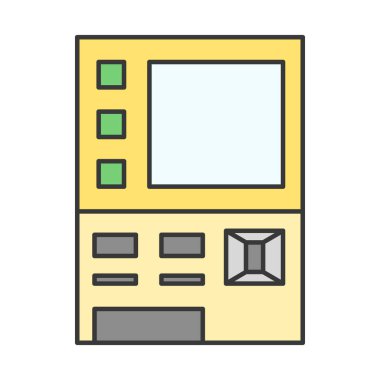 Renk İstasyonu ilgili simge illüstrasyon bilet otomatı