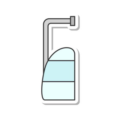 Çıkartma İstasyonu ilgili simge illüstrasyon tırabzanı