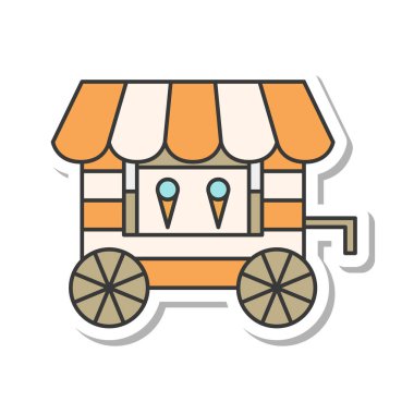 Etiket Tema Parkı ile ilgili tek öge resimleme simgesi Mobil satın alma seti