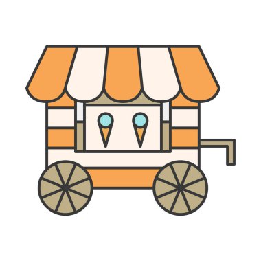 Renk temalı park ile ilgili tek öge resimleme simgesi Mobil satın alma seti