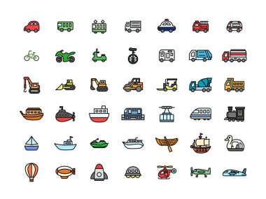 Çeşitli araçların renk simgesi