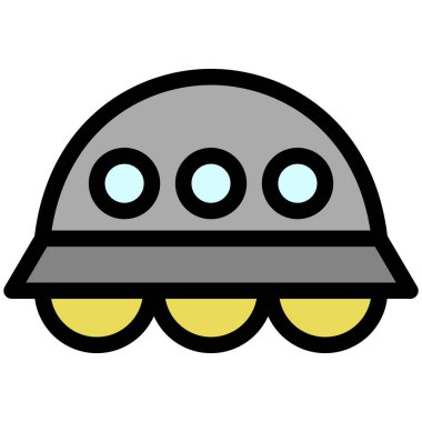 Renkli Araç simgesi illüstrasyonu UFO