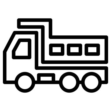 Satır çizimi Araç simgesi dökümü kamyonu