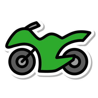 Etiket Araç simgesi illüstrasyon bisikleti