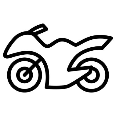 Satır çizimi Araç simgesi illüstrasyon bisikleti