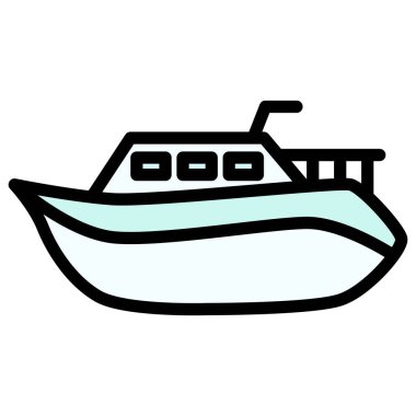 Renkli Araç simgesi resimli zevk teknesi