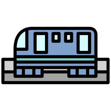 Renkli Araç simgesi resimleme tek ray