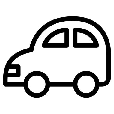 Satır çizimi Araç simgesi illüstrasyon arabası