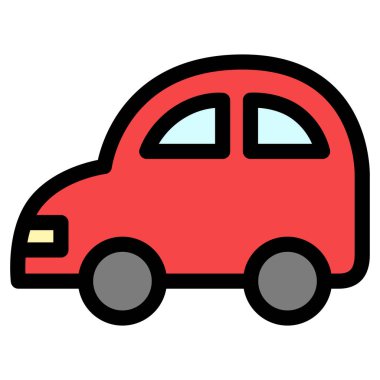 Renkli Araç simgesi resimli araba