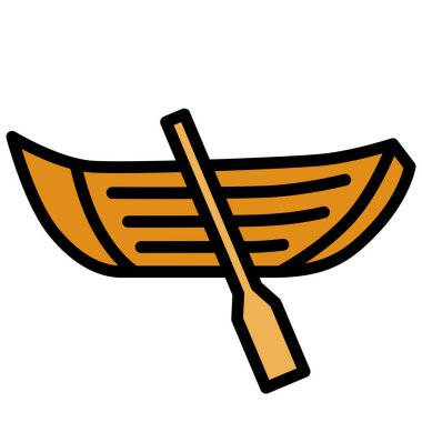 Renkli Araç simgesi illüstrasyon kayığı