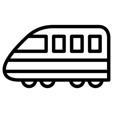 Satır çizimi Araç simgesi resimleme yüksek hızlı tren
