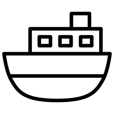 Satır çizimi Araç simgesi illüstrasyon turist botu