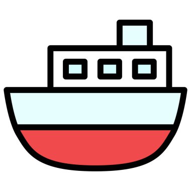 Renkli Araç simgesi illüstrasyon turist botu