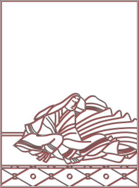 Renkli Gölge Hyakunin Isshu Izumi Shikibu