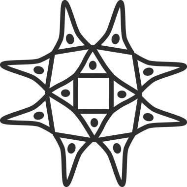 Çizgi çizimi mikroorganizma tek öge simgesi Kunshoumo