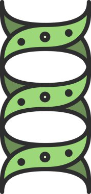 Renkli mikroorganizma tek öge simgesi Aomidoro