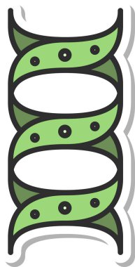 Etiket mikroorganizması tek öge simgesi Aomidoro