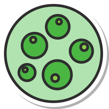 Etiket mikroorganizması tek öge simgesi Volvox