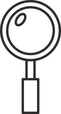 Çizgi çizimi ile ilgili tek öge simgesi öğretme aracı büyüteç