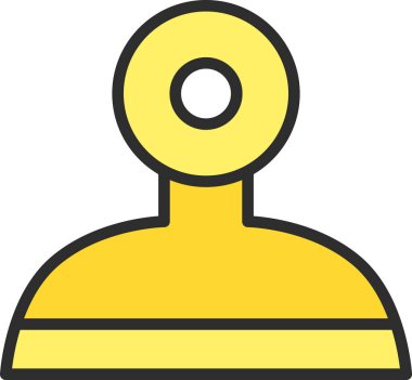 Renkli öğretim araçları ile ilgili tek simge klibi