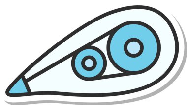 Çıkartma öğretim materyalleri ile ilgili tek öge simgesi yapıştırıcı bandı