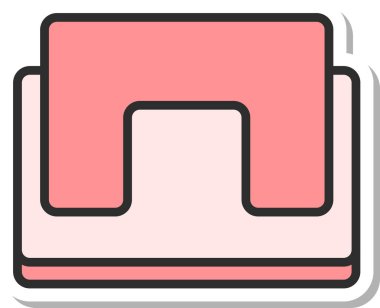 Yapıştırma malzemesi öğretme aracı Delik yamasıyla ilgili tek öge simgesi