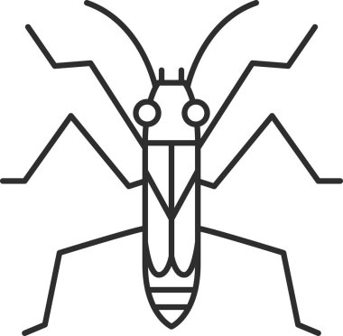 Mini böcek tek öge simge su yürüyüşçüsü